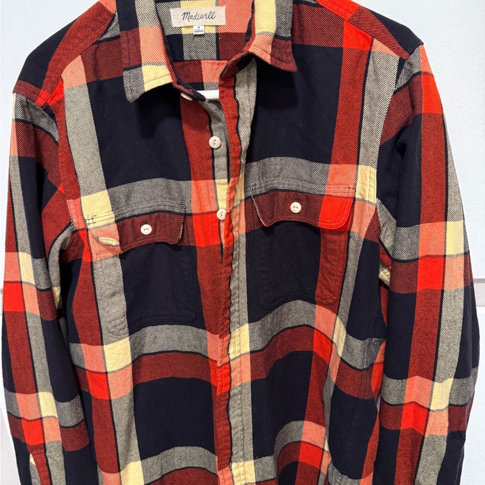 Madewell men’s medium flannel button up - Picture 3 of 4